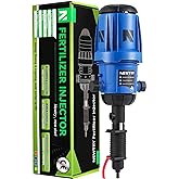 NEWTRY Fertilizer Injector for Drip Irrigation, 0.4%-4% Dosing Pump | 3/4'' NPT, Adjustable Water Powered Liquid Doser for Garden, Greenhouse, Irrigation &amp; Hydroponic System, Farm, Grow Tent