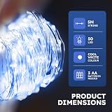 Desiretech 50 LED Battery Powered Christmas Fairy Lights 5M Copper Wire view 2