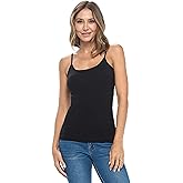M&M SCRUBS Women's Soft and Breathable Cotton Stretch Camisole with Adjustable Strap Tank Top