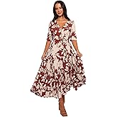 Petal & Pup Womens Kelda Dress - Rust Floral