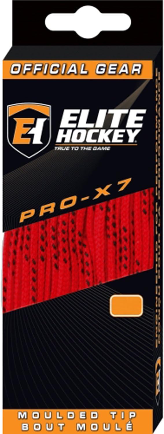 Elite Hockey PRO-X7 Wide Molded Tip Cotton Hockey Skate Laces (Color, Size Choice) : Sports & Outdoors