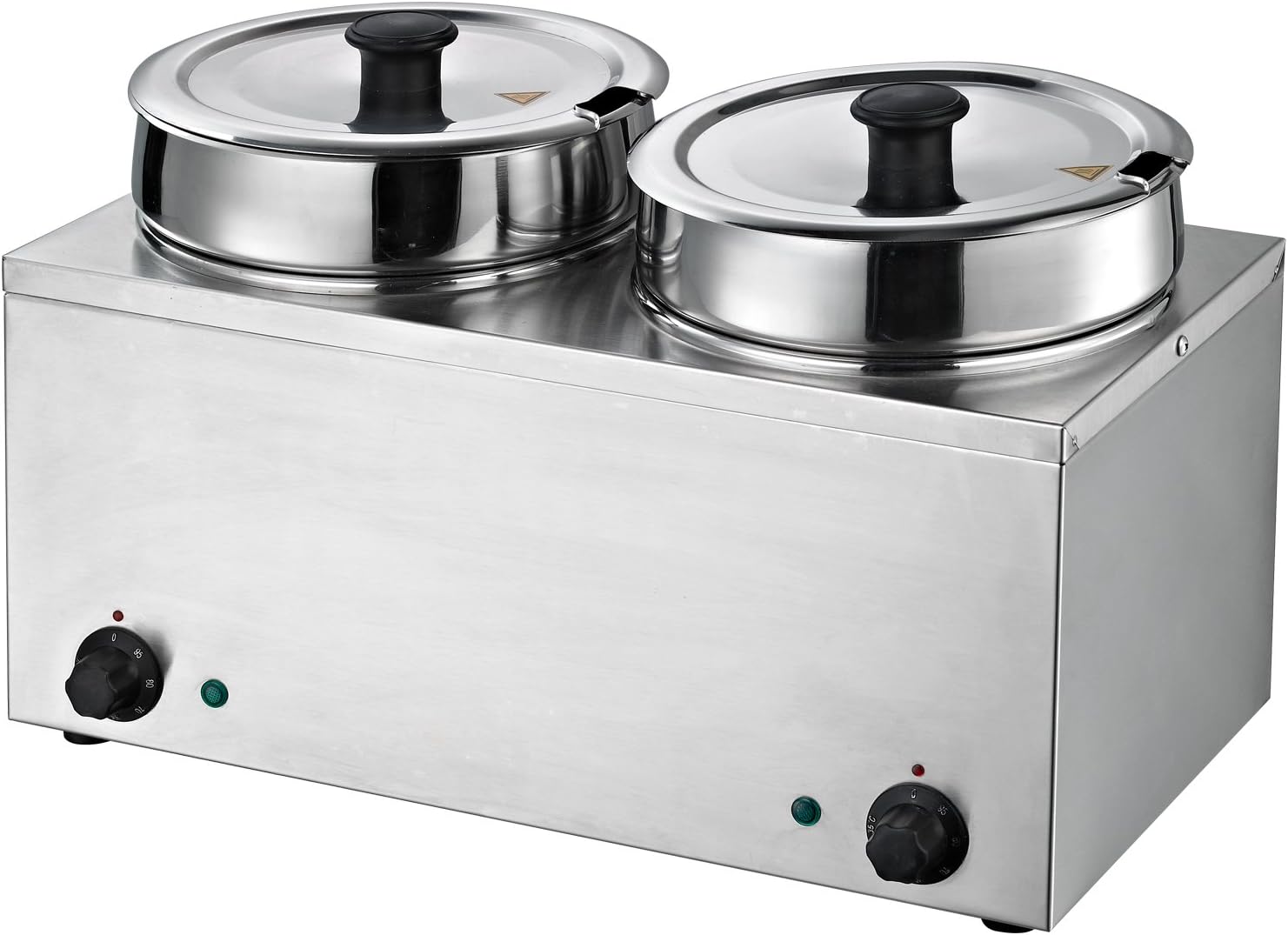 Hakka Commercial Countertop Food Warmer/Buffet Soup Pot (3.5Lx2)
