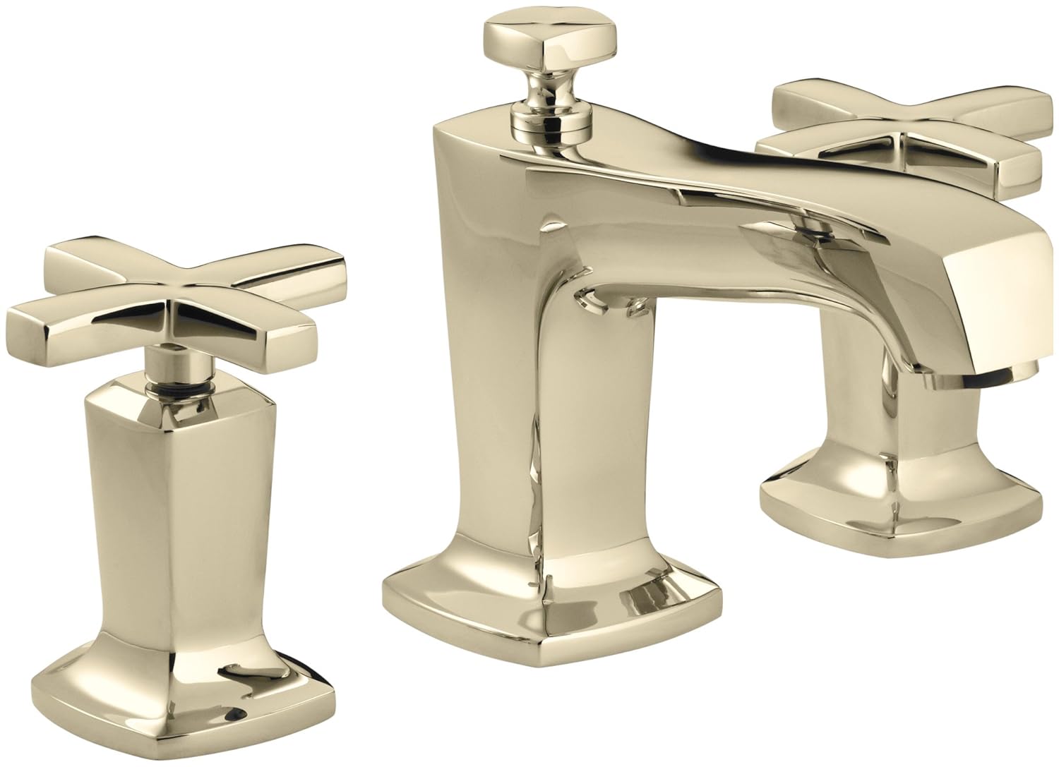 KOHLER K 16232 3 SN Margaux Widespread Lavatory Faucet Vibrant KOHLER K 16232 3 SN Margaux Widespread Lavatory Faucet Vibrant