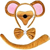 Animal Mouse Costume Accessories Set for Halloween Cosplay Party Decoration Dress up Kit