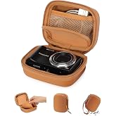 Cwatcun Digital Camera Case, Compact Protective Pouch for Kodak/Canon/Sony | Fits cameras up to 4.9"x3.5"x2.2". 900Dscratch-resistant, water-repellent, 3-layer shockproof sponge, detachable wristband.