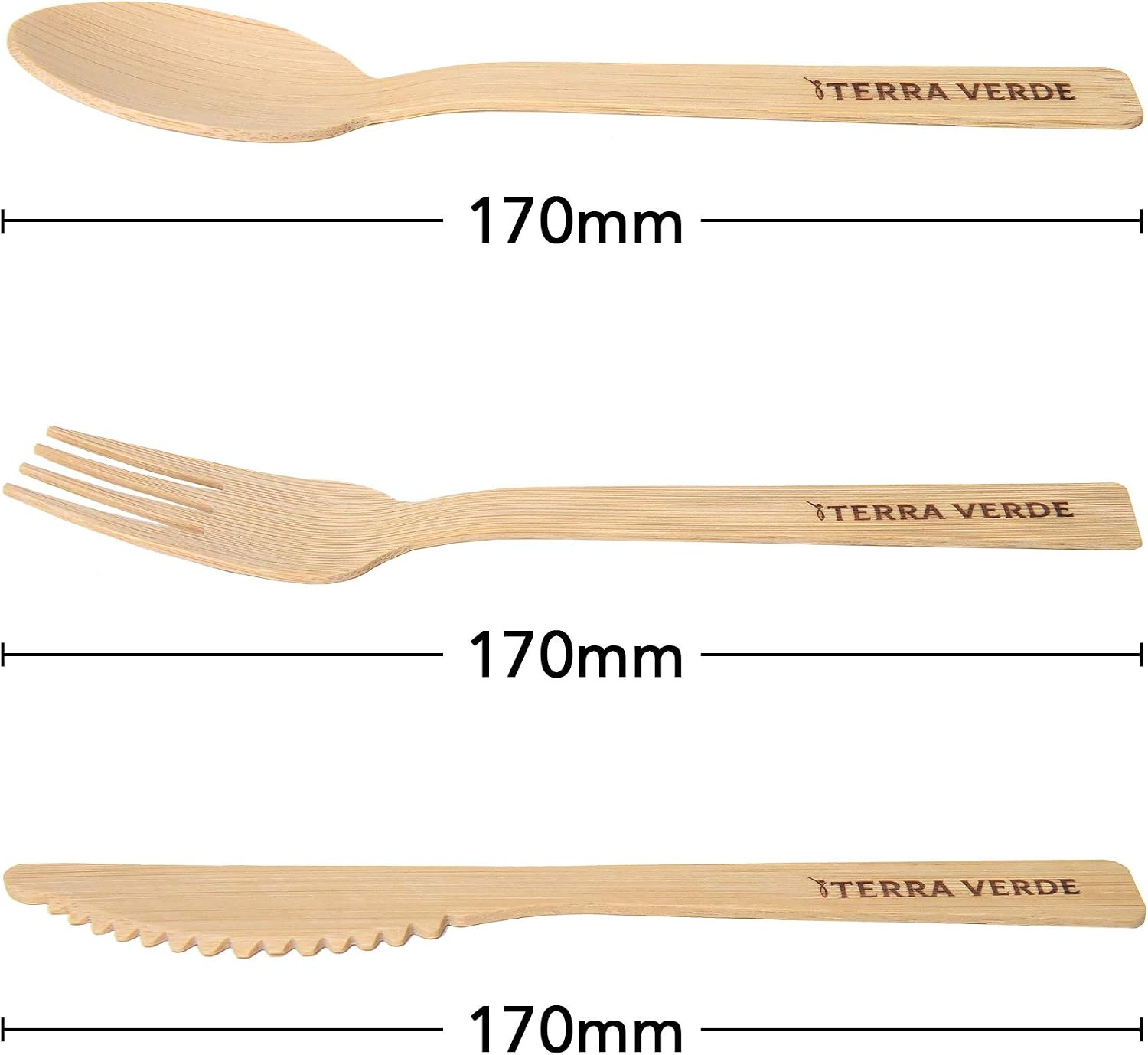 Eco Friendly Disposable Biodegradable Bamboo Wooden Cutlery Set 45 Pcs ...