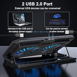 LIENS Laptop Cooling Pad with Adjustable Height Two