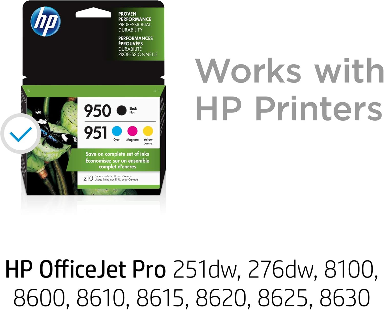 HP 950 & 951 | 4 Ink Cartridges | Black, Cyan, Magenta, Yellow | CN049AN, CN050AN, CN051AN, CN052AN: Office Products