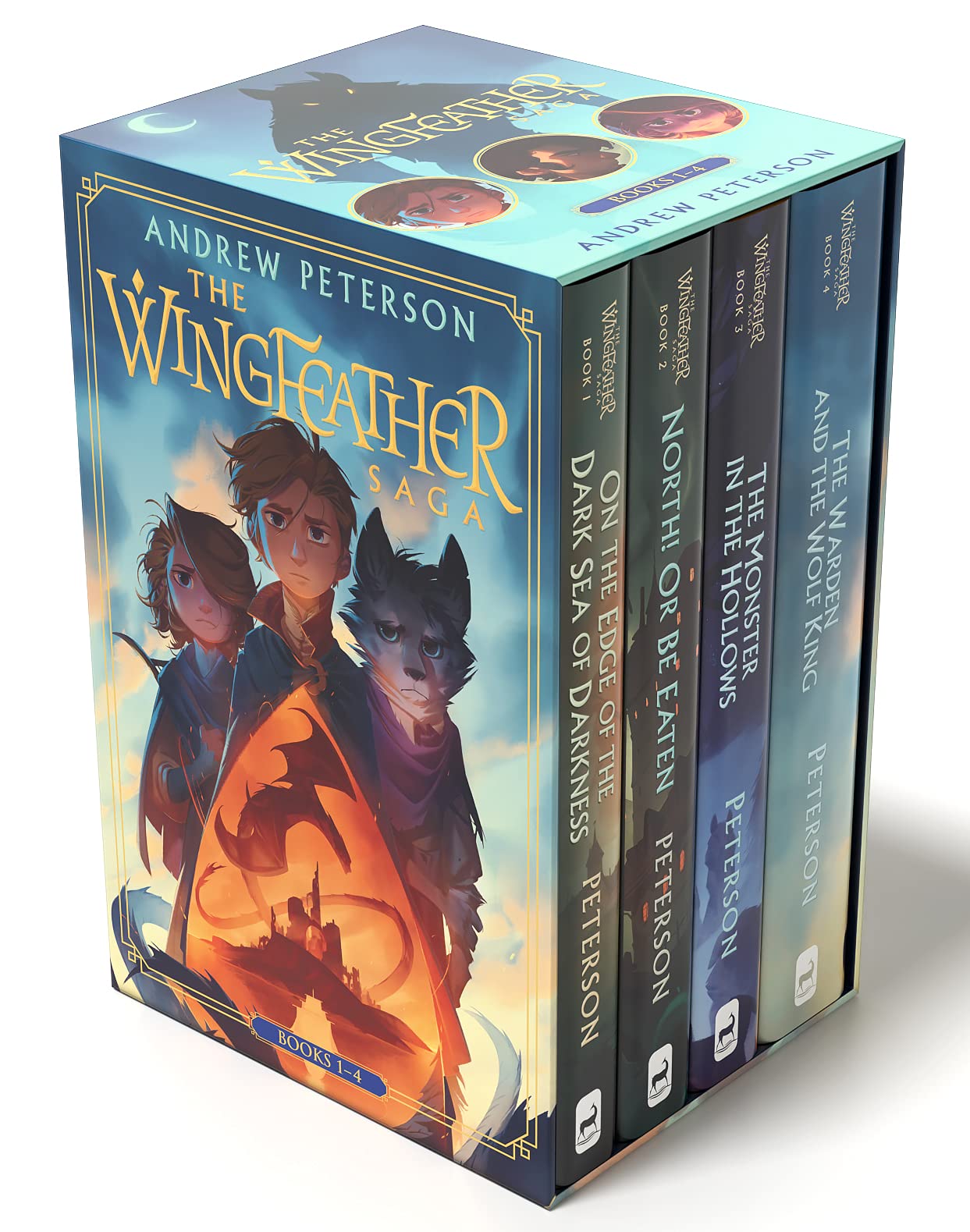 Wingfeather Saga Boxed Set: On the Edge of the Dark Sea of Darkness; North! Or Be Eaten; The Monster in the Hollows; The Warden and the Wolf King (The Wingfeather Saga)