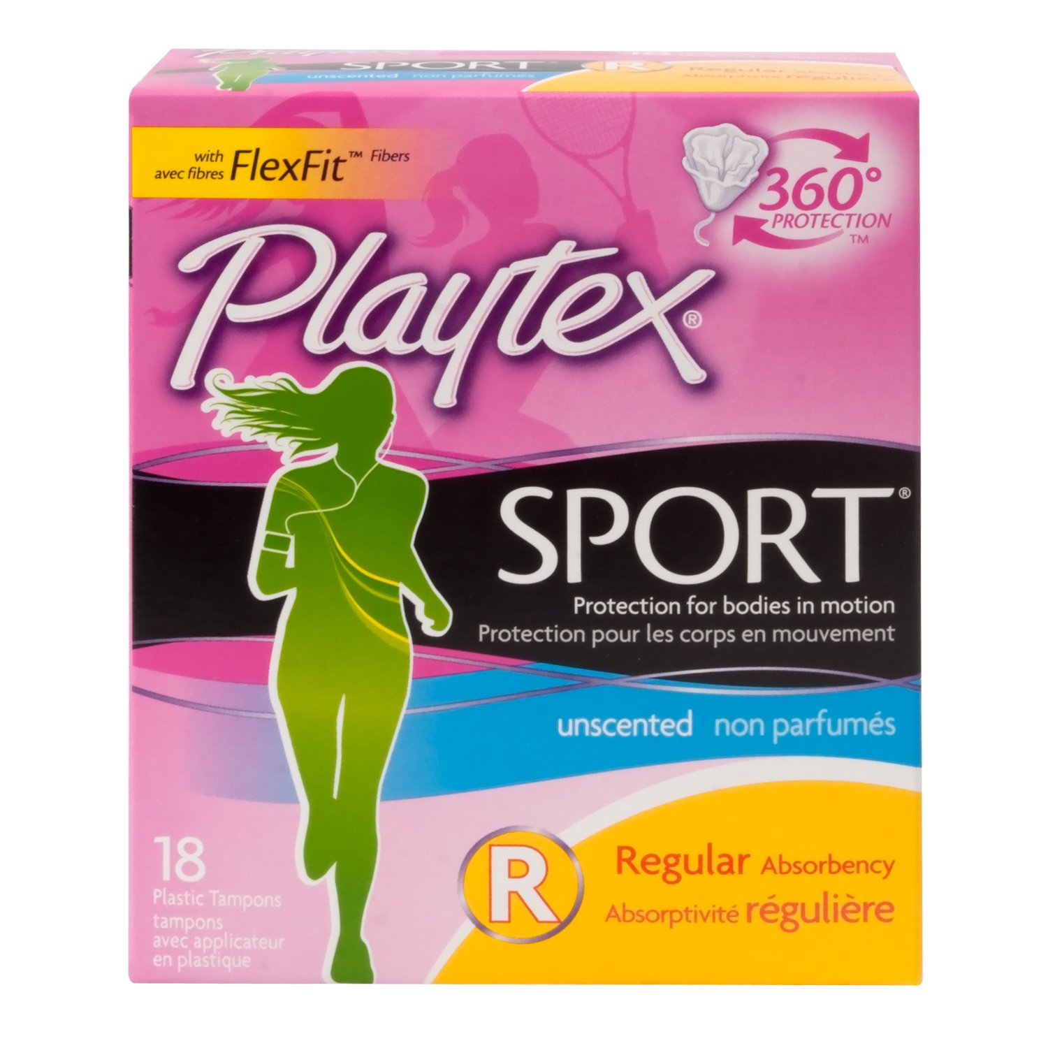 Playtex Sport Tampons with FlexFit Technology, Regular