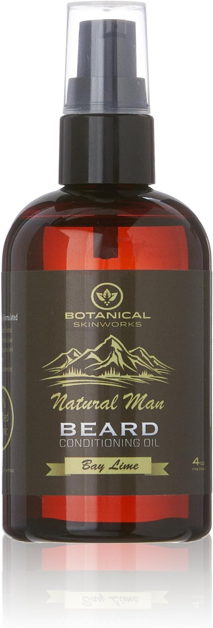 Botanical Skin Works Natural Man Bay Lime Beard Oil, All Natural Beard Conditioner, 4 oz.