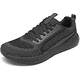 Geococcyx Men’s Walking Wide Toe Box Sneakers Lightweight Breathable Slip on Road Running Shoes for Tennis and Gym