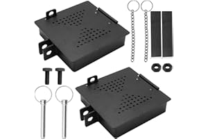 JUUDDENPARTS 2 Pack 4inch Metal RV Bumper End Caps, Square Camper Bumper Cover with Insect-Proof Vent Holes, Essential Access