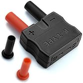 ZIBOO 69146 Banana Plug Adapter to K Type Thermocouple, Works with Digital Clamp and Multi Meters Compatible with Klein Tools