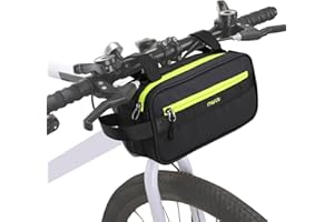 MOSISO Bike Handlebar Bag, Bicycle Frame Case, Multifunctional Waterproof Cycling Front Pouch with Shoulder Strap, Bike Crossbar Front Bag Storage Tool Bag for Women Men Road Mountain Cycling
