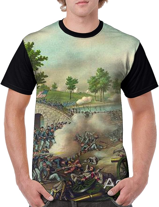 Civil War 1862 Man's TShirt Men's Funny TShirt 100 Cotton Tee Black