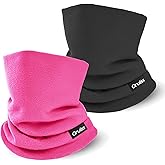 Oruliss Winter Neck Warmer for Men Women, Fleece Neck Gaiter Double-Layer Face Cover Ski Mask for Cold Weather