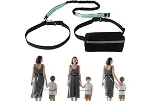 Sinbana Safety Waist Leash Harness for Kids, Hands-Free Baby Toddler Safety Walking Harness with Reflective Waist Pocket Bag 