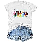AMWIPE Magical Shirt for Women Princess Shirt Dress Graphic Tee Funny Family Vacation Tshirt Holiday Tops