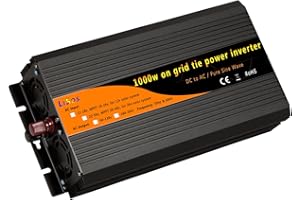 LiSos 1000w on Grid Tie Pure Sine Wave Power Inverter DC11-28v to AC90-130v black
