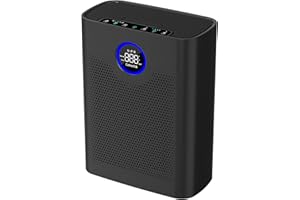 Air Purifiers for Home Large Room Up to 2216 Ft², Cobectal Pet Air Cleaner with H14 True HEPA 3-in-1 Filter, PM2.5 Air Quality Sensor, Aroma Function, Room Air Purifier for Home, Office, RVs, Black