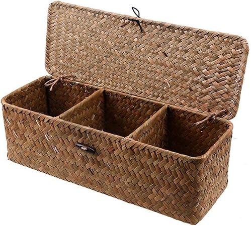 Caja de almacenamiento de joyas | 3 cestas de almacenamiento de rejilla