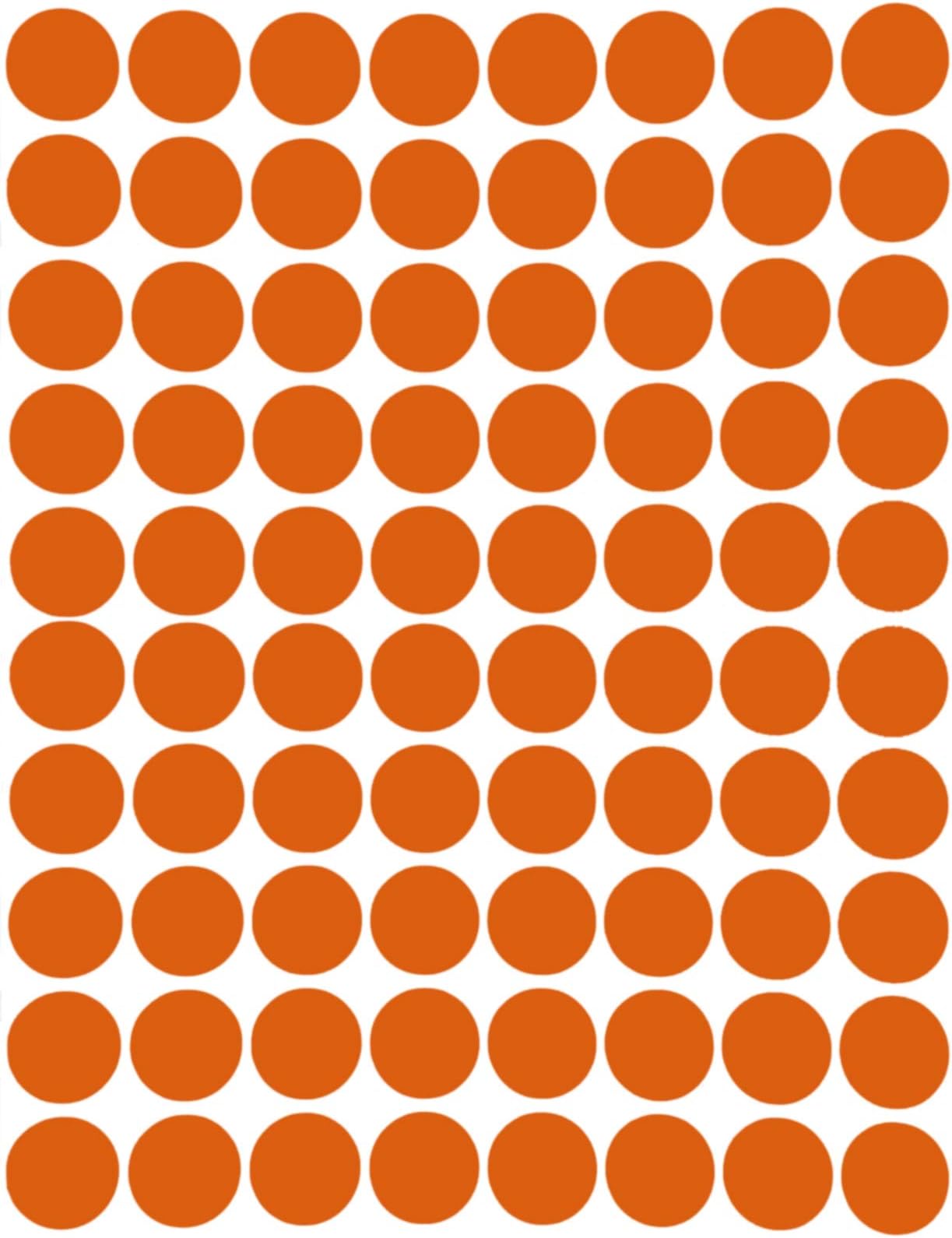 Royal Green (13MM) Orange Colour Coding Labels for Inventory and Labeling 1.3 CM Circle Dot Stickers 1200 Pack