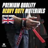 Titan Armour Weight Lifting Straps Extra-Long Gel Grip Black view 4