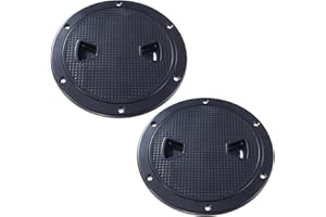 BROYEUR 2 Pcs Boat Hatch,Circular Non Slip Inspection Hatch Deck Plate Hatch, with Detachable Coverfor Marine Boat Yacht