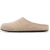 ATBELL Women's Suede Clogs Round Toe Leather Mules Cork Footbed Clog with Arch Support Comfort Casual Slip-on Fall Shoes