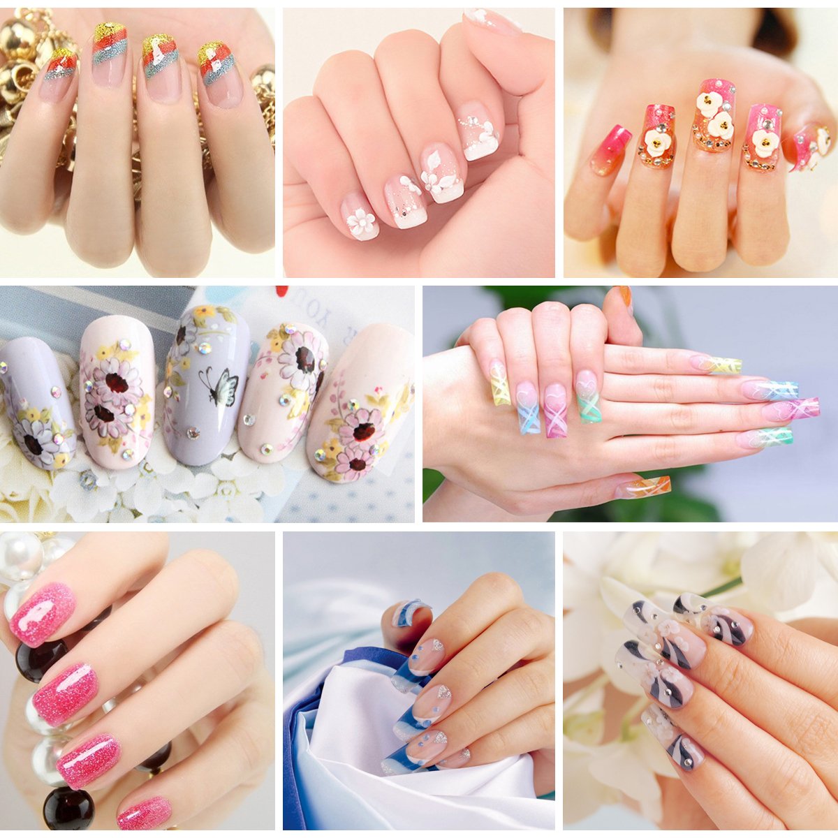 Makartt 7Pcs Uv Gel Nail Brush, Poly Extension Gel Brush, Nail Art Tips Builder Brush Nail Painting Brush Pen Set Q-02 : Beauty