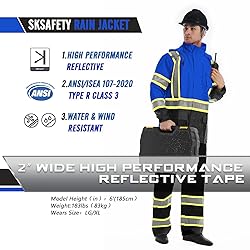 SKSAFETY Hi Vis Reflective Rain suits for Men