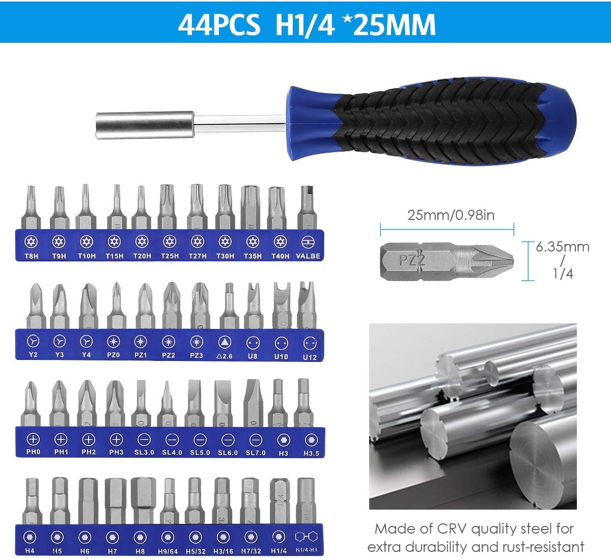 ORIA Precision Screwdriver Set (Newest) 172 in 1 with 112 bits and 44 1/4 Inch Bits Repair Tool Kit Magnetic Screwdriver Kit with Portable Bag for Electronics Computer PC iPhone Jewelers Game Console - - 