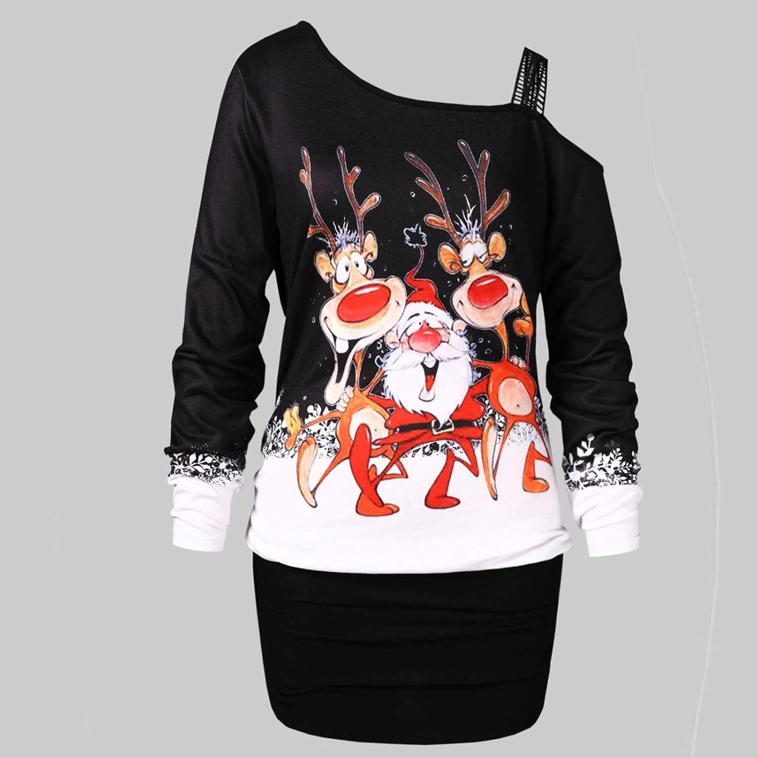 cold shoulder xmas tops