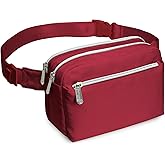 Wine Red Crossbody Belt Bag for Women – Stylish Fanny Pack, Functional and Fashion Waist Packs for Travel, Festivals, and Everyday Use