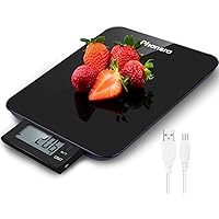 Phansra Food Scale, 22lb Rechargeable Digital Kitchen Scale with IPX5 Waterproof and Pull Out Display, 1g/0.1oz…