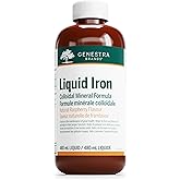 Genestra Brands - Liquid Iron - Colloidal Mineral Formula - 480 ml Liquid - Natural Raspberry Flavour