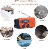 SOLARBABY Solar Radio 3 3-Wold Charge Hand Crank AM FM LED 2000mAh Power Bank view 9