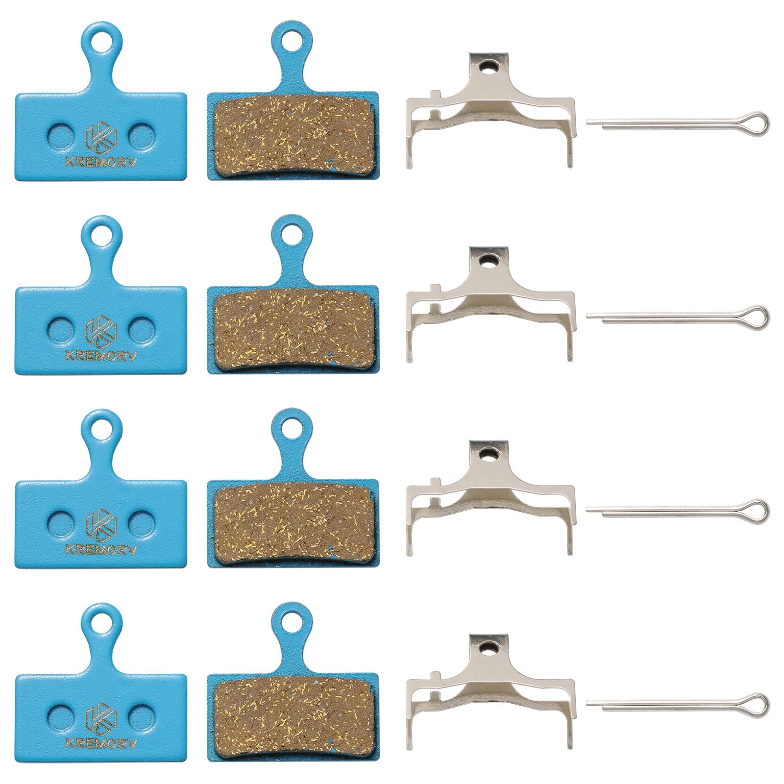KREMORV Bike Brake Pads for Shimano G02A G01S G02S G03S 4 Pair of Bicycle Disc Brake Pads for Shimano Deore XT XTR SLX Alfine