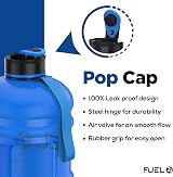 Fuel24 Jug 2.2L Water Bottle Flex Material Leakproof Pop or Straw Cap view 2