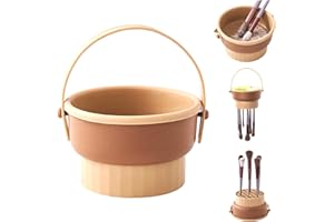 ADETON Makeup Brush Cleaner Mat, 3 in 1 Silicone Make Up Brushes and Tools Cleaning Bowl, Pad, Drying Rack, Organizer Storage Holder, Cosmetic Brushes and Sponge Cleansing (B - MOCHA)