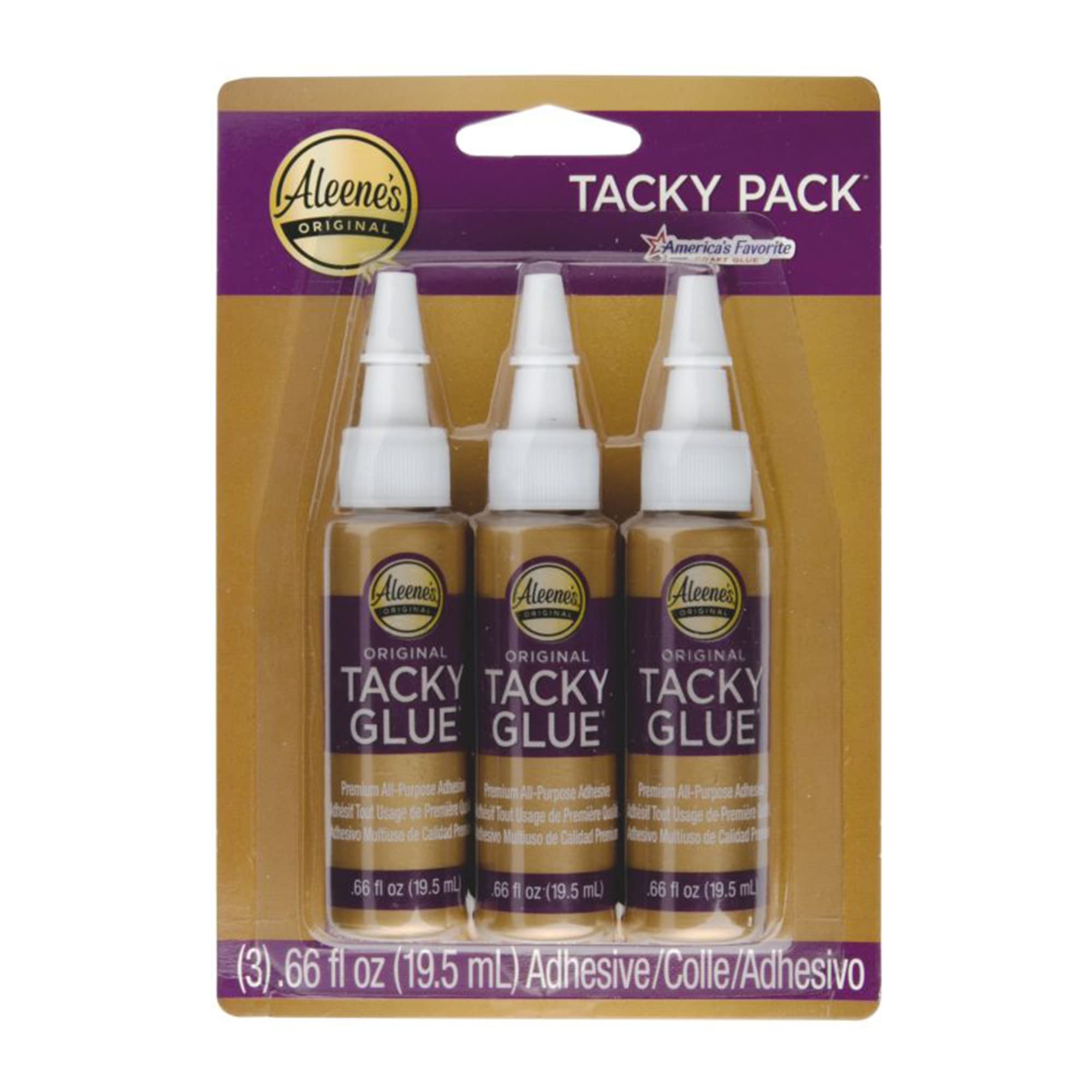 Aleene's Original Tacky Glue, Perfect for Crafts and DIY Projects, Dries Fast and Clear, .66 fl oz 3-Pack