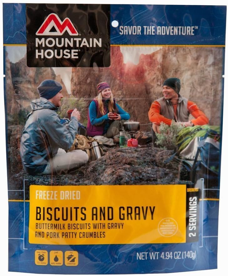 Mountain House Biscuits and Gravy, 4.94 oz, Pouch