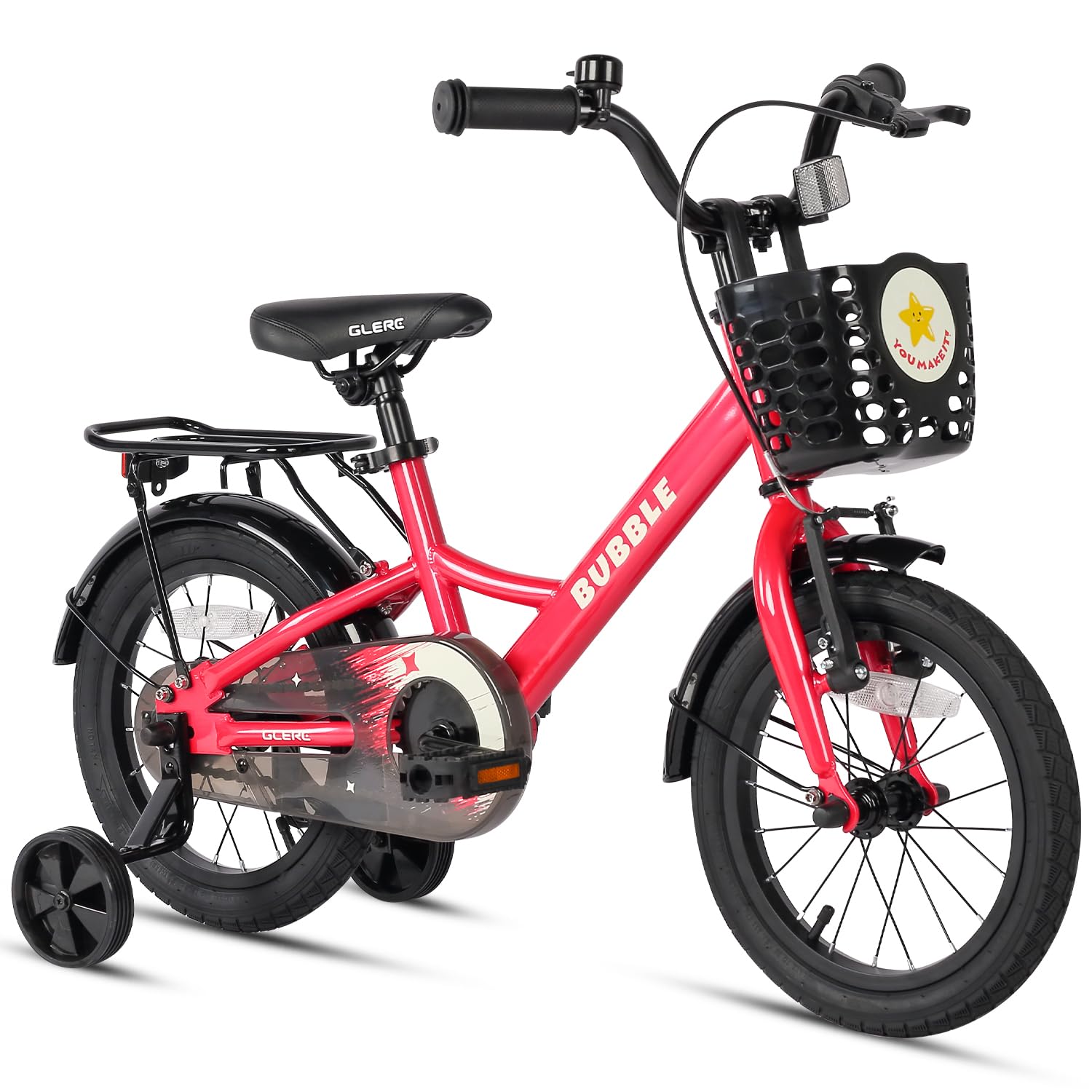 Fantacy Kids Bike, 12-20 Inch Children Bicycle for 2-13 Years Old Boys Girls, Kids Bicycle with Water Bottle Holder & Headlight & Training Wheels, Multiple Colors