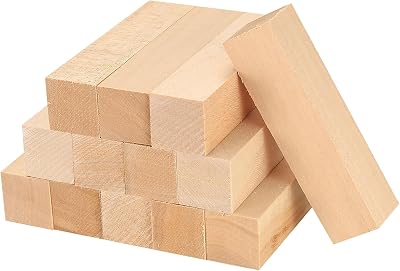 qxayxa 13 Pcs Basswood Carving Blocks 4x1x1 inch for Wood Craft
