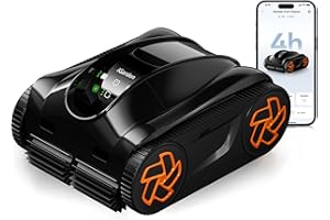 iGarden Pool Cleaner K40, 4H Runtime Cordless Robotic Pool Vacuum for Inground & Above Ground Pools, AI Timer, Smart Navigation, Self-Parking, App Support, Touchscreen, Cleans Floor, Wall & Waterline