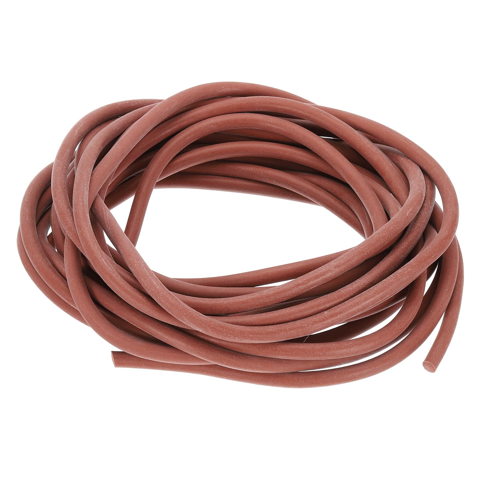 PATIKIL Silicone Foam Seal Strip, 10Meters(32.8Ft) 8mm(0.31") Dia Round High Density Solid Sponge Rubber Weather Stripping Cord for Sealing Gap Blocker Insulation, Red