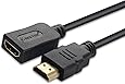 Insten High Speed HDMI Extension Cable M/F, 3 Feet / 1 M For Nintendo Switch, Sony PlayStation 4 / PS4 Slim / PS4 Pro, Microsoft Xbox One / Xbox One S, Black