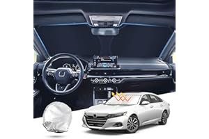 T TGBROS Windshield Sun Shade for Honda Accord 2018-2022 Accessories Foldable Sun Shield Reflective Polyester Window Shade Sun Visor Cover Block Heat and Sun Protection