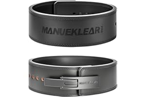 M MANUEKLEAR MANUEKLEAR 10mm Thick & 4inch Wide Weight Lifting Belt Lever, Lever Belt Weightlifting for Men and Women, Powerlifting Lever Gym Belt for Squat Deadlift Workout